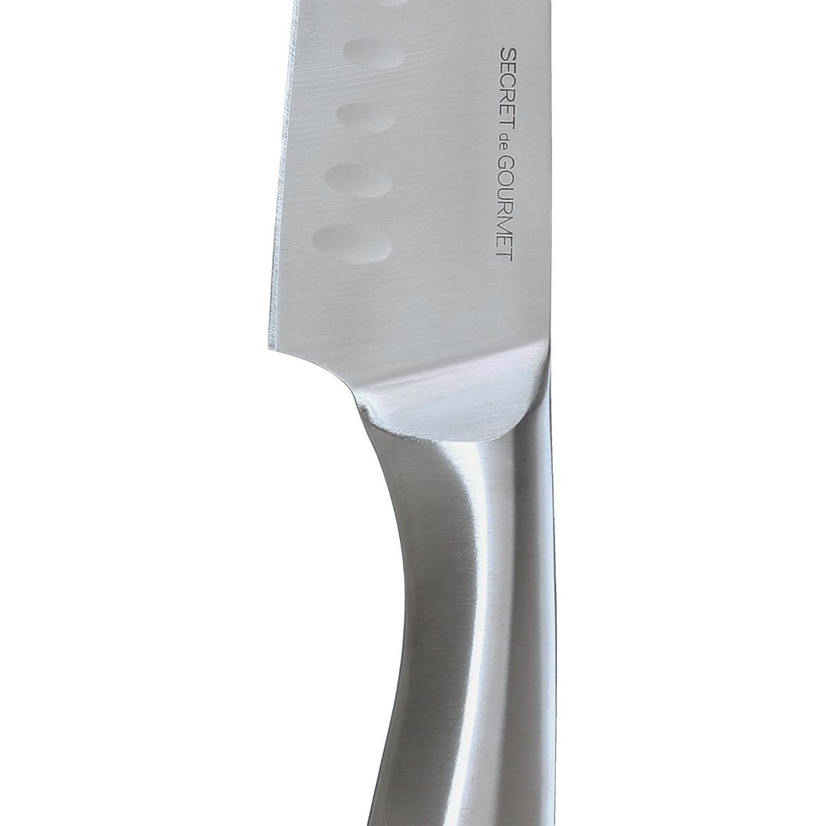 Couteau santoku lame Inox 16.9 cm et manche en bambou - Planches à découper  et couteaux de cuisine - Décomania