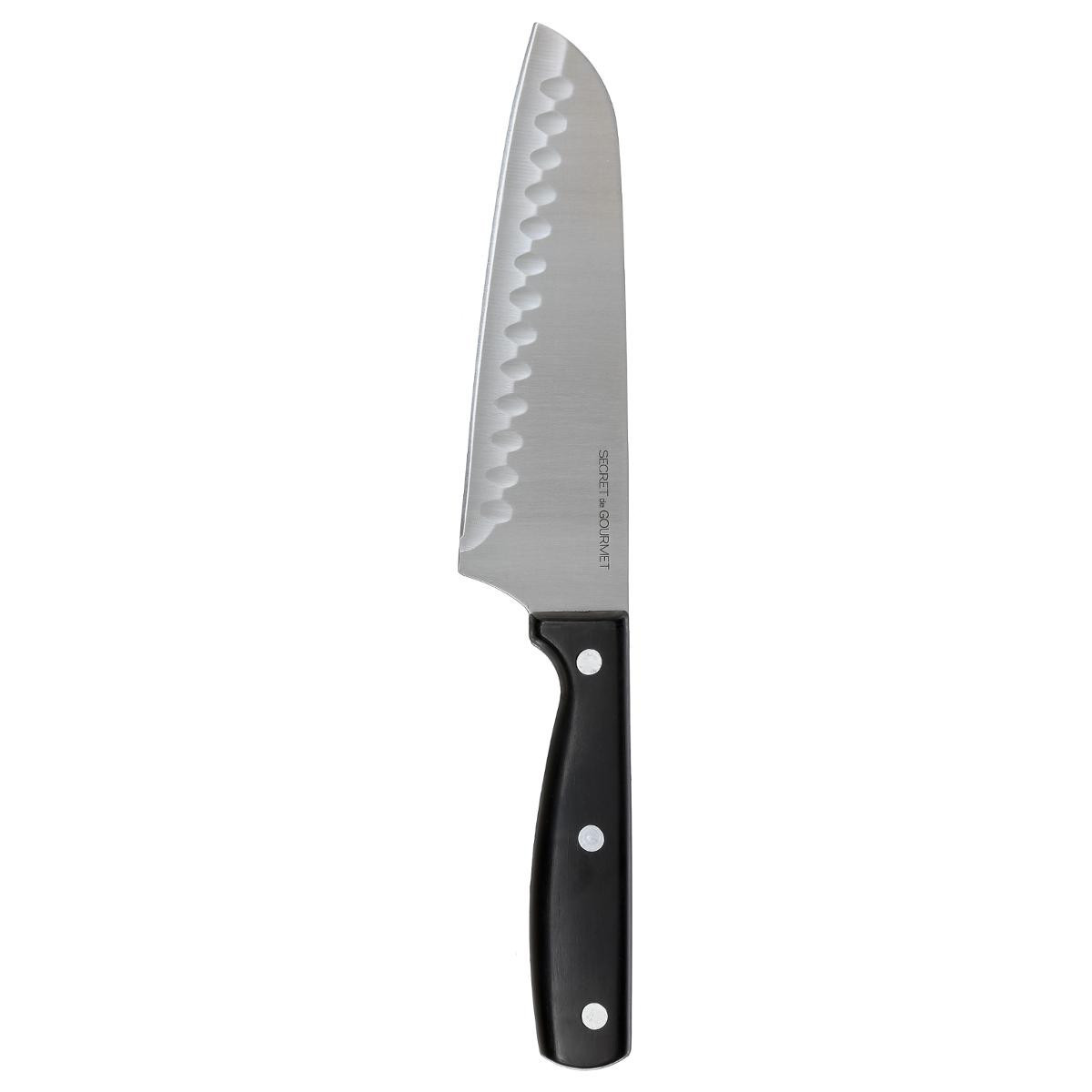 Couteau santoku lame Inox 16.9 cm et manche en bambou - Planches à découper  et couteaux de cuisine - Décomania