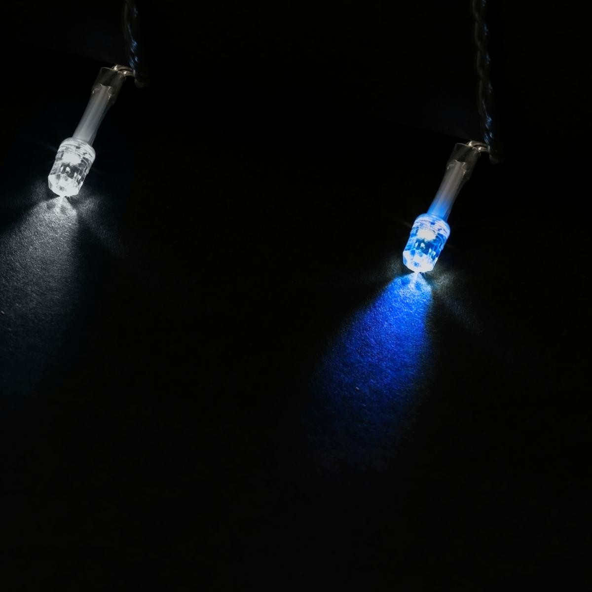 Guirlande lumineuse 25 m 250 LED Diamant Blanc froid et Bleu et 8 jeux de  lumière - Guirlandes lumineuses pour extérieur - Décom