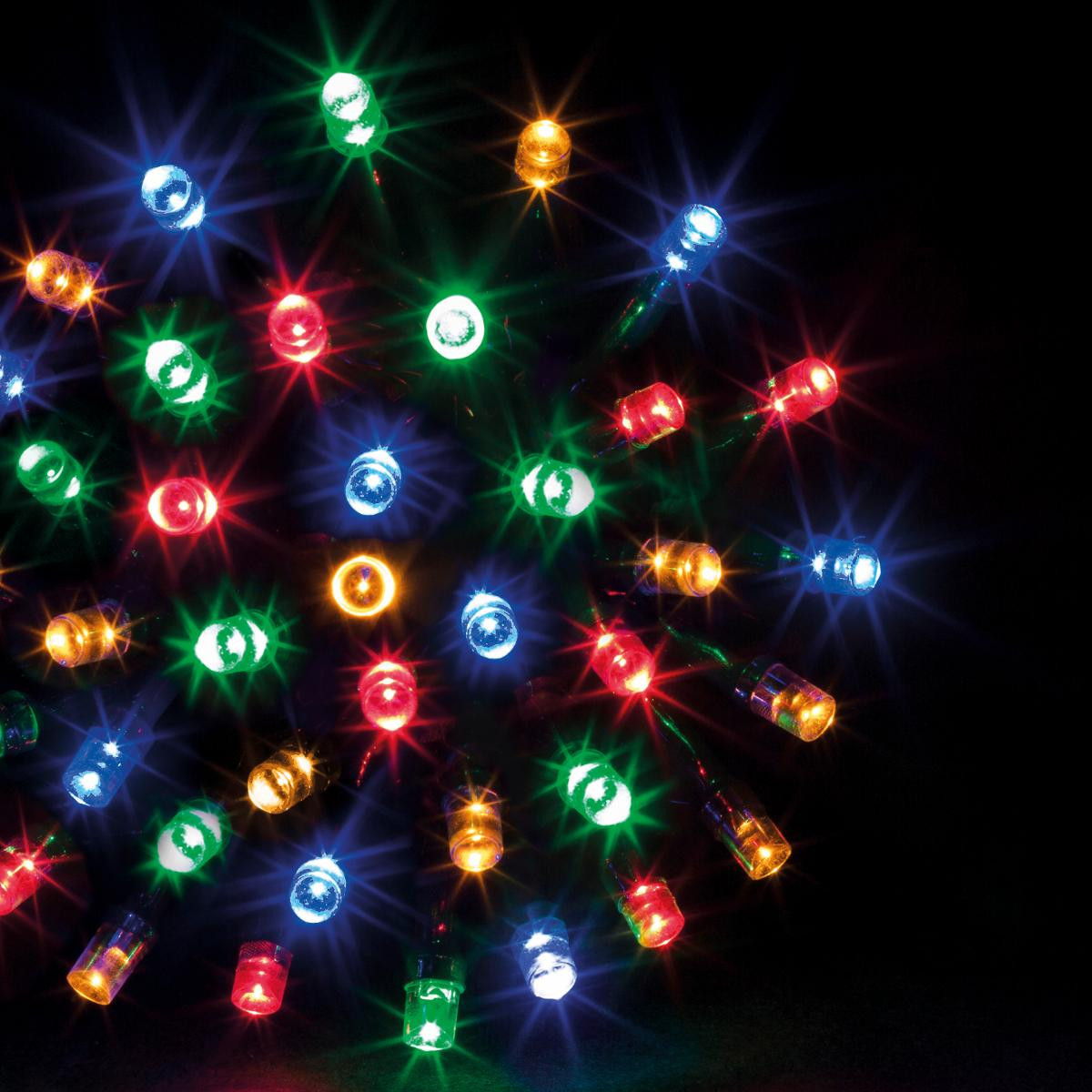 10M 100 LED Guirlande lumineuse Sapin Multicolore avec 8 Modes, étanche  IP44 , Intérieur Extérieur Décoration - Multicolore