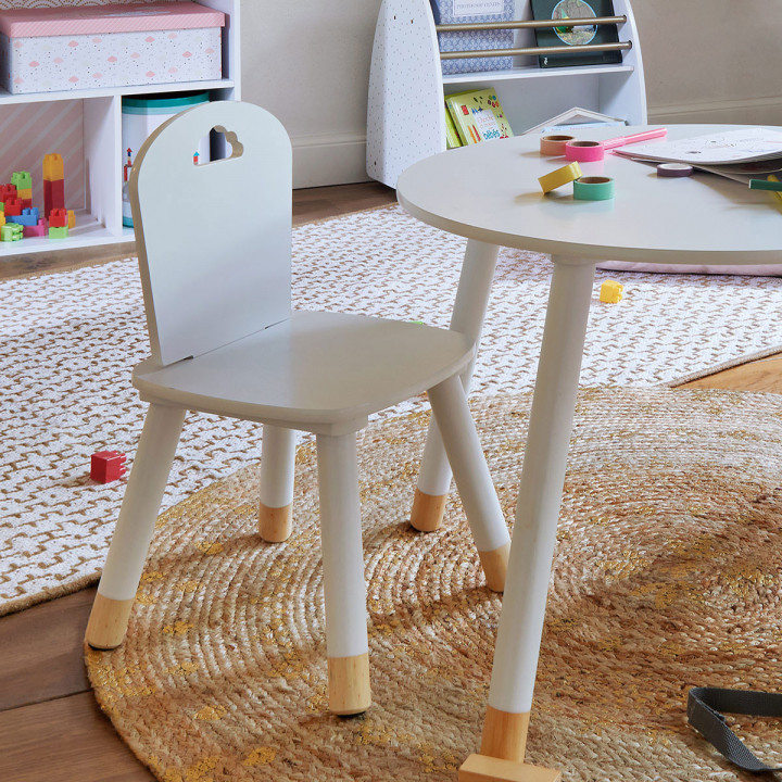 Chaise enfant blanche H.28 cm - Chaise, fauteuil, tabouret - Décomania