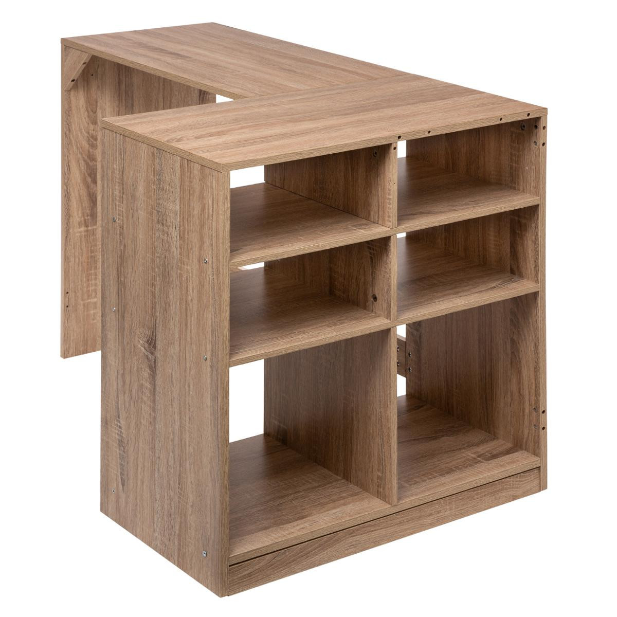 Caisson Bureau 6 tiroirs H 100 cm - Petit meuble de rangement - Décomania