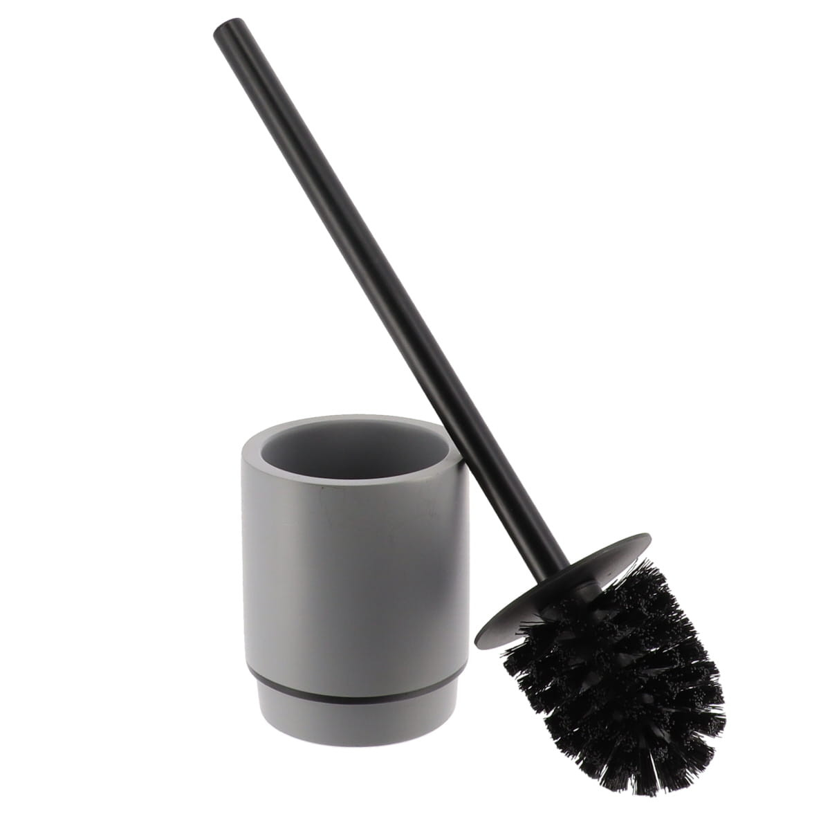 Brosse WC avec support en résine Gris effet pierre - Accessoires de WC -  Décomania