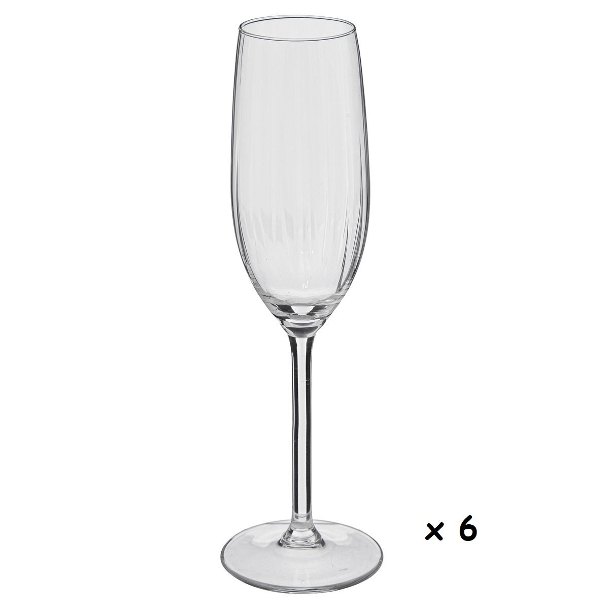 Lot de 6 Flûtes à champagne en Verre 21 cl collection La vie sauvage -  Verres et carafes - Décomania