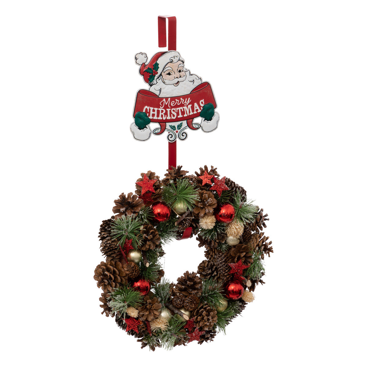 Dioche Crochet Porte-Couronne pour Noël avec Support en Métal pour  Décoration des Fêtes - Cdiscount Maison